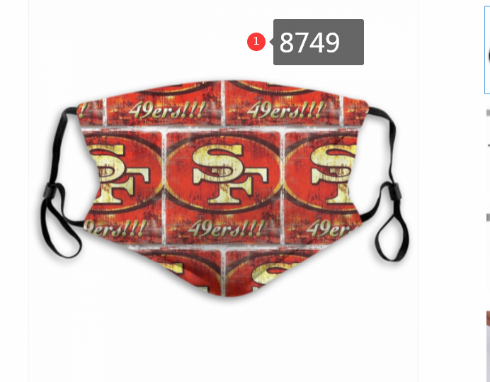 2020 San Francisco 49ers  #78 Dust mask with filter